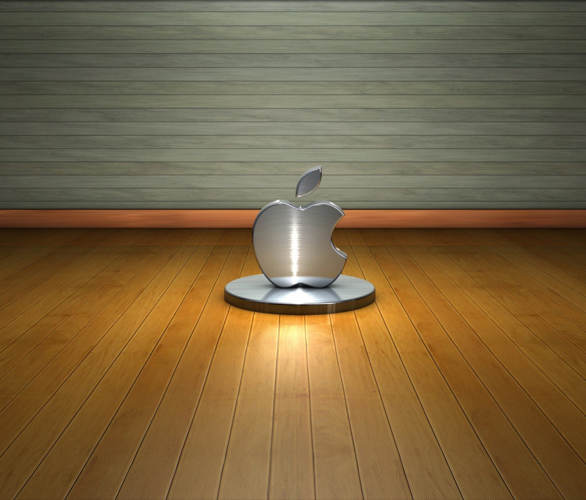 Sfondi Metallic Apple Logo 1200x1024