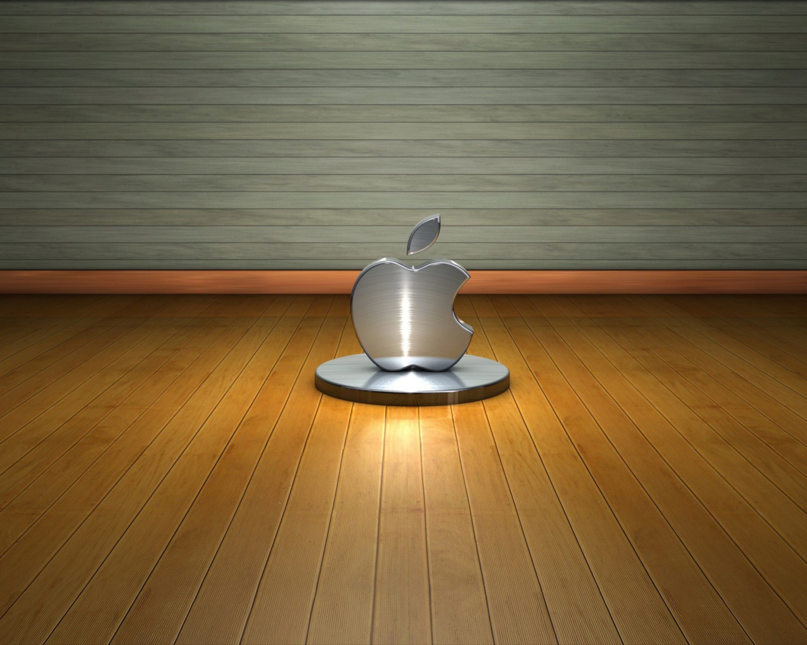 Metallic Apple Logo wallpaper 1600x1280