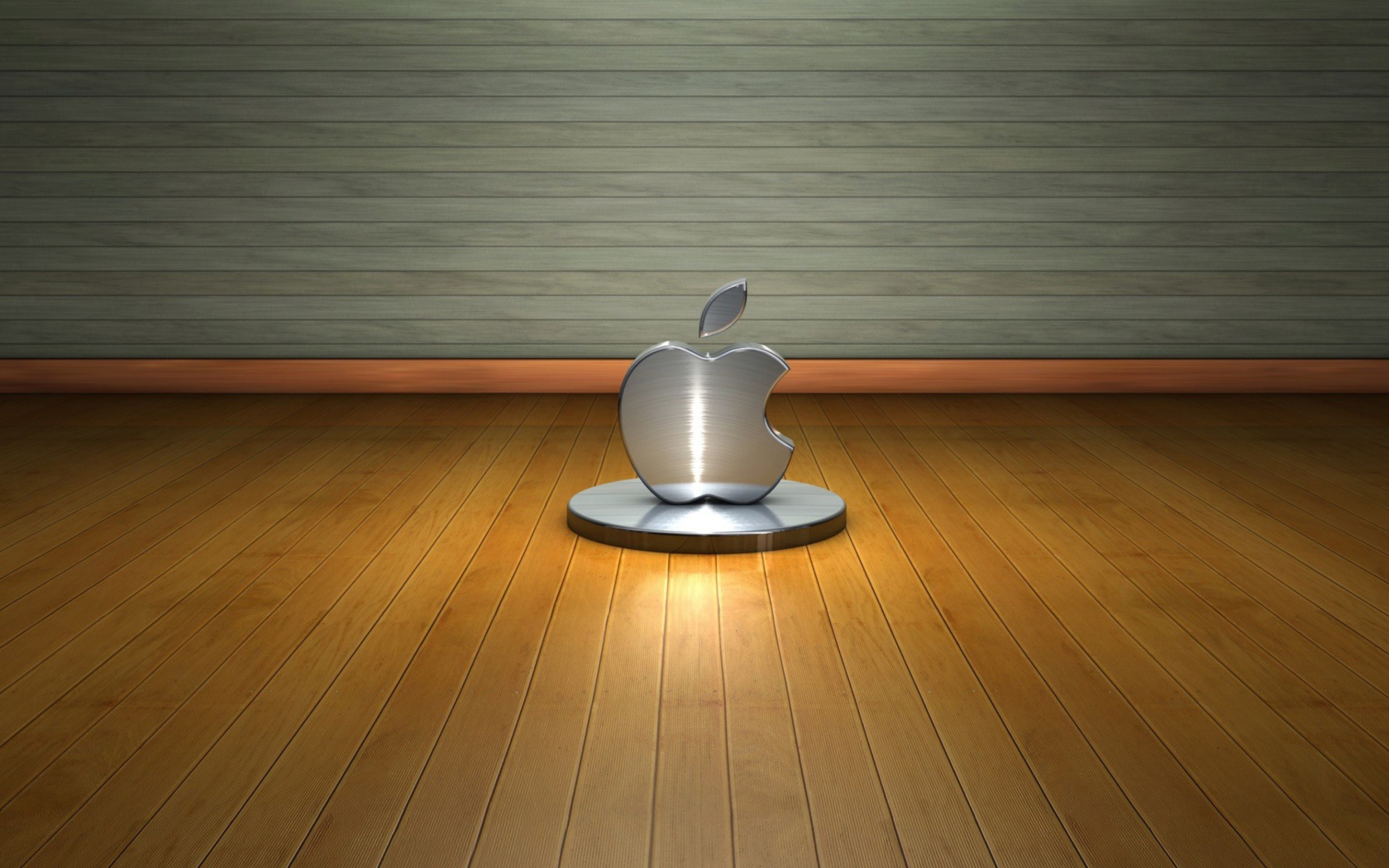 Fondo de pantalla Metallic Apple Logo 1680x1050