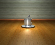 Fondo de pantalla Metallic Apple Logo 176x144