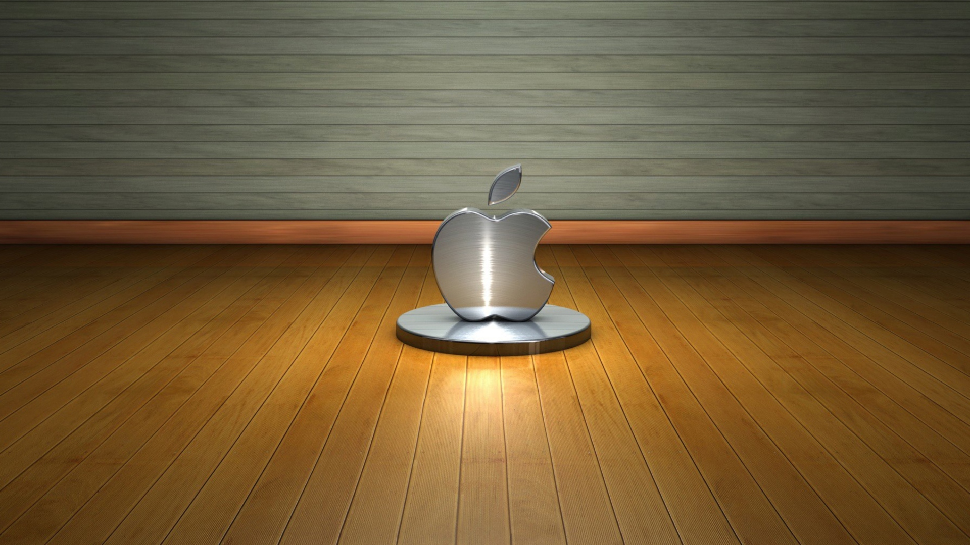 Metallic Apple Logo wallpaper 1920x1080