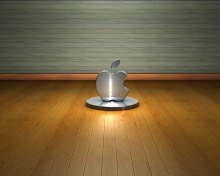 Обои Metallic Apple Logo 220x176