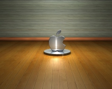 Fondo de pantalla Metallic Apple Logo 220x176