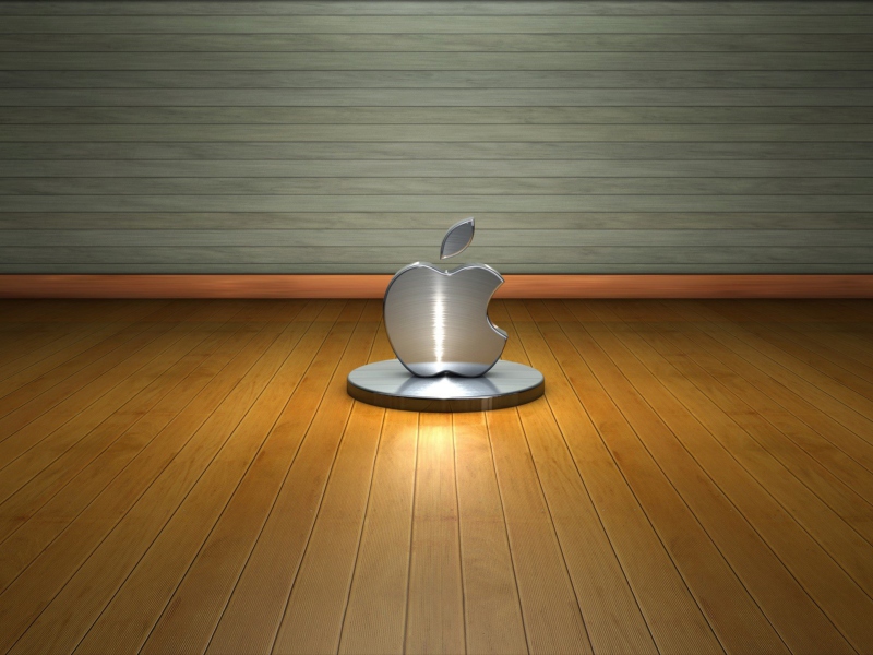 Fondo de pantalla Metallic Apple Logo 800x600
