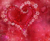 Screenshot №1 pro téma Love Heart Flowers 176x144