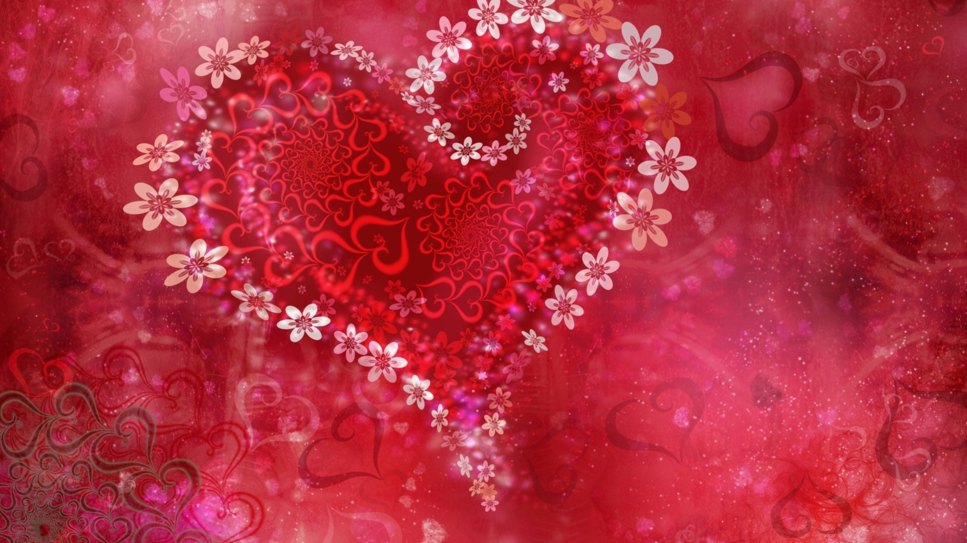 Sfondi Love Heart Flowers 1920x1080