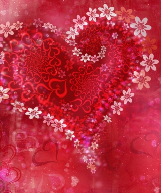 Kostenloses Love Heart Flowers Wallpaper für iPhone 6