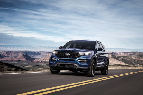 Das 2020 Ford Explorer ST Wallpaper 480x320