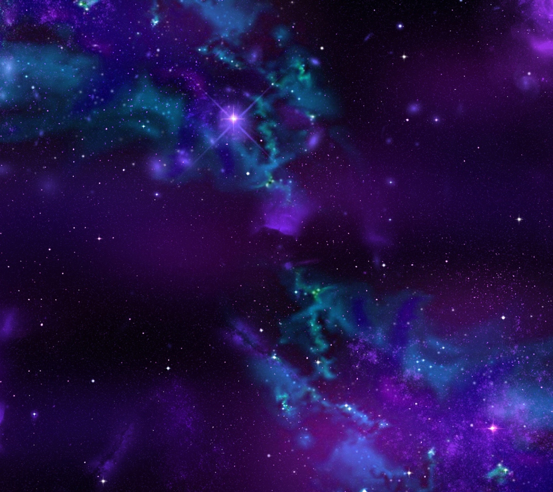 Das Starry Purple Night Wallpaper 1080x960