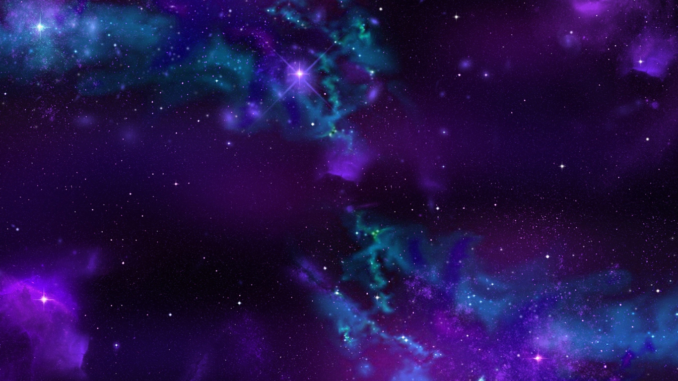 Screenshot №1 pro téma Starry Purple Night 1366x768