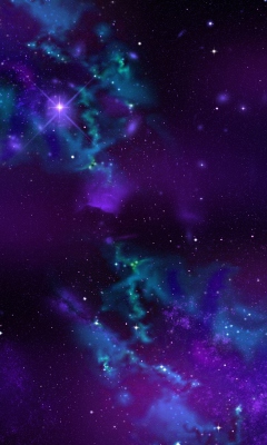 Das Starry Purple Night Wallpaper 240x400