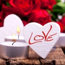 Sfondi Love Heart And Candles 128x128
