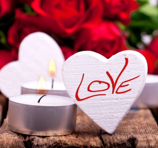 Love Heart And Candles sfondi gratuiti per 2048x2048
