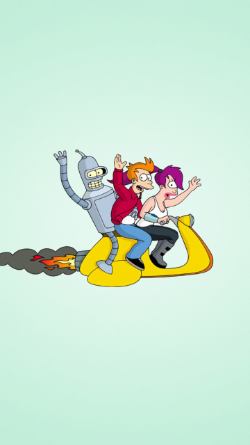 Обои Bender J And Leela From Futurama 360x640