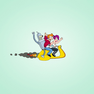 Bender J And Leela From Futurama sfondi gratuiti per iPad mini