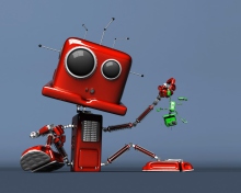 Das Red Robot Wallpaper 220x176
