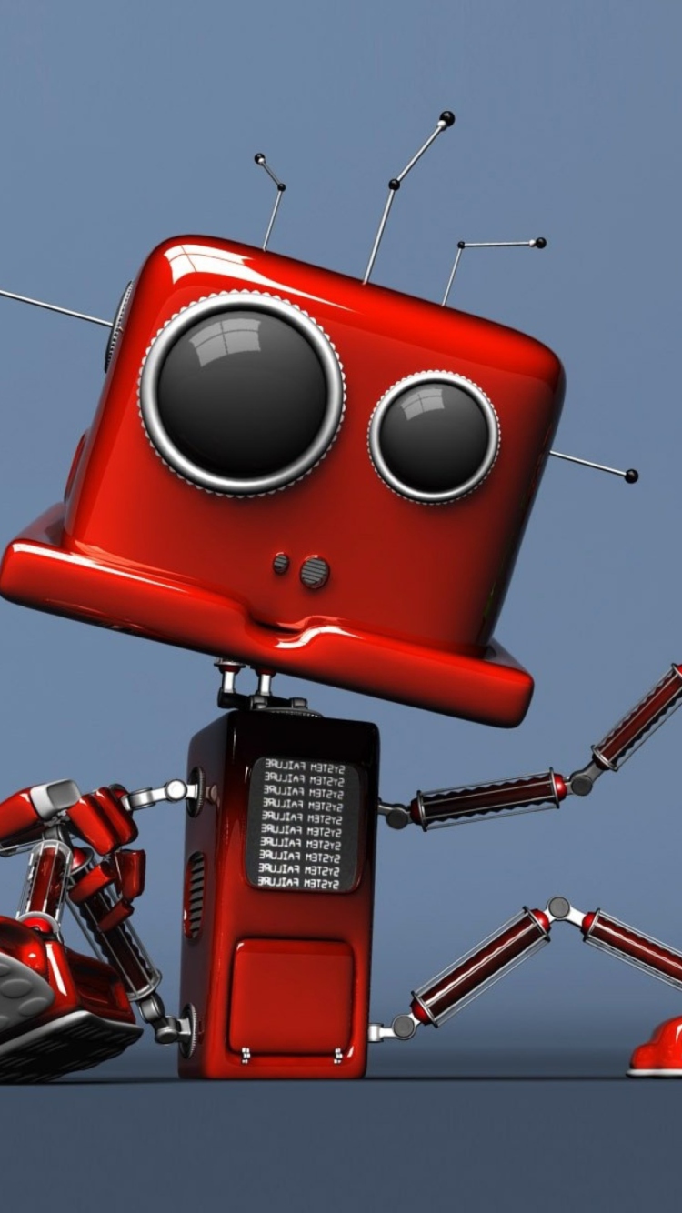 Обои Red Robot 750x1334