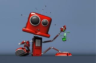 Red Robot papel de parede para celular para Fullscreen 1152x864