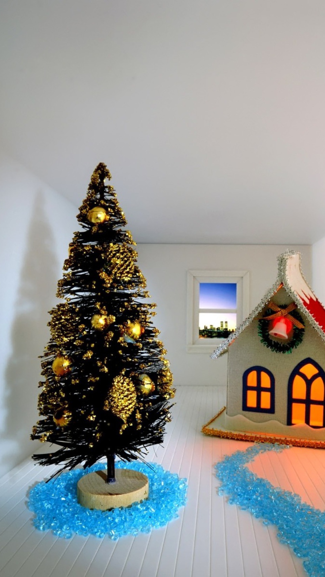 Обои Christmas Scenery Wallpaper 1080x1920