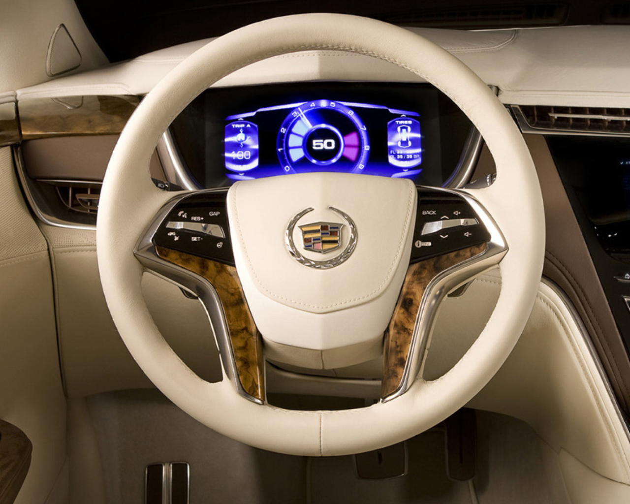 Fondo de pantalla Car Wheel Interior 1280x1024