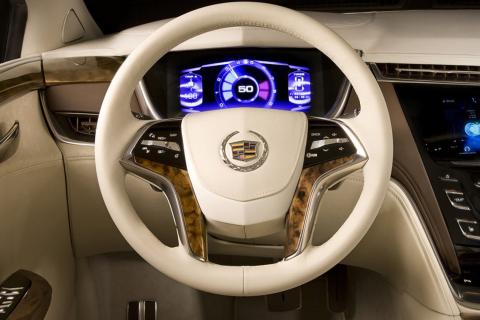 Screenshot №1 pro téma Car Wheel Interior 480x320