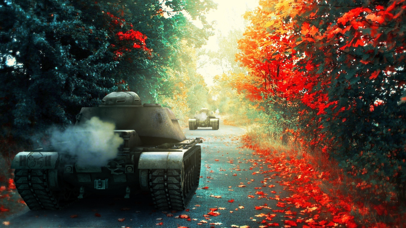 T 54 World of Tanks wallpaper 1366x768