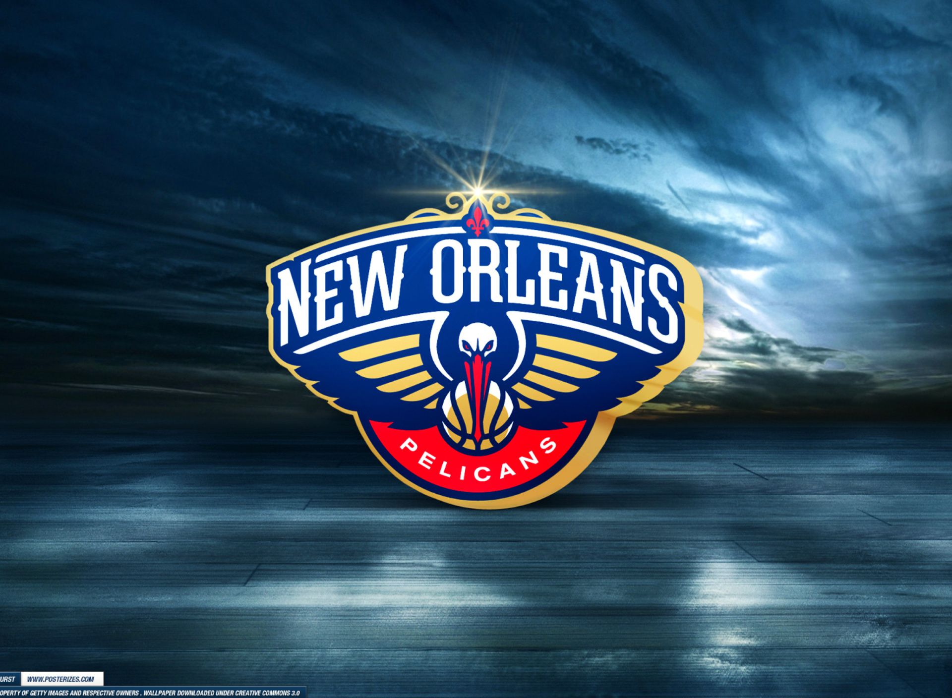 Обои New Orleans Pelicans Logo 1920x1408