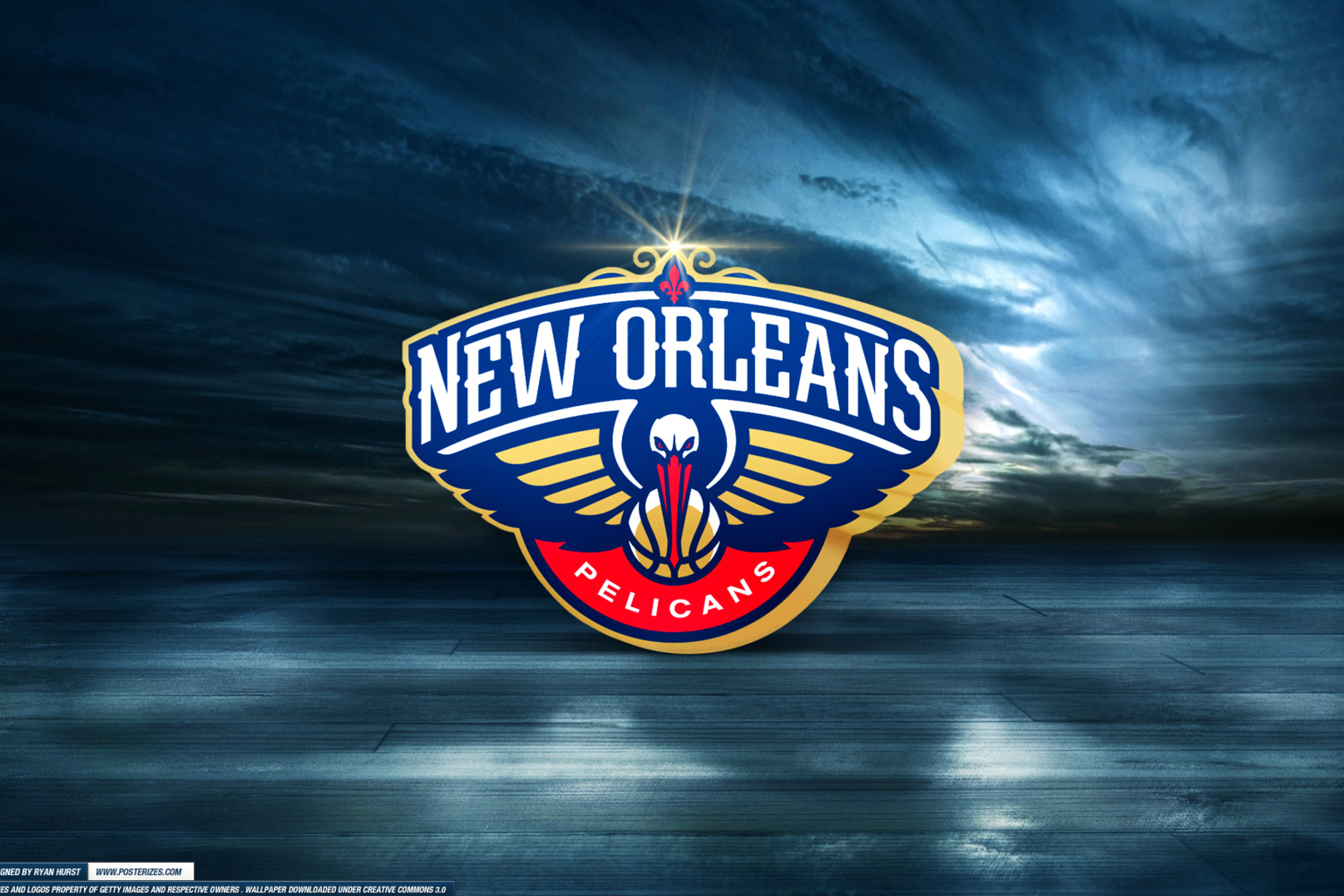 Screenshot №1 pro téma New Orleans Pelicans Logo 2880x1920