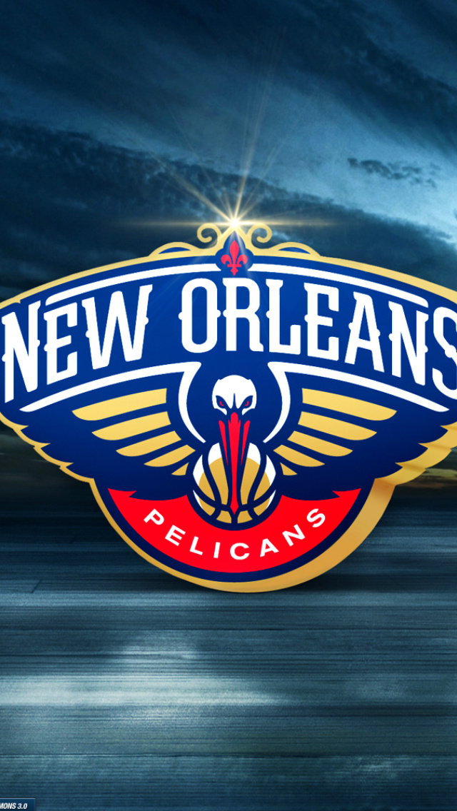Обои New Orleans Pelicans Logo 640x1136
