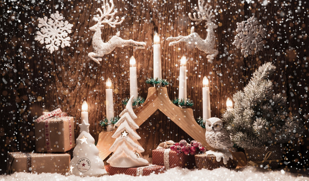 Sfondi Christmas Candles 1024x600