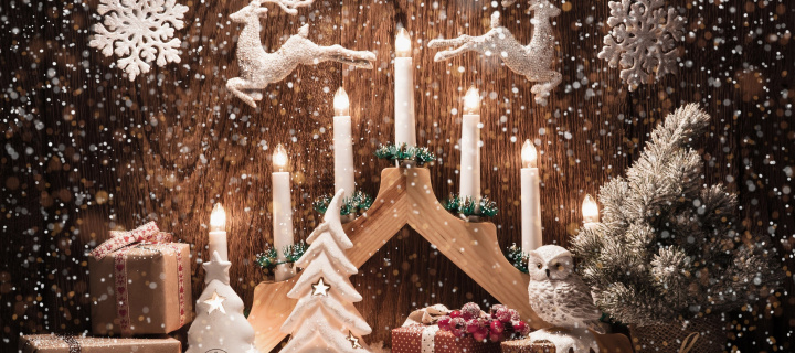 Christmas Candles wallpaper 720x320