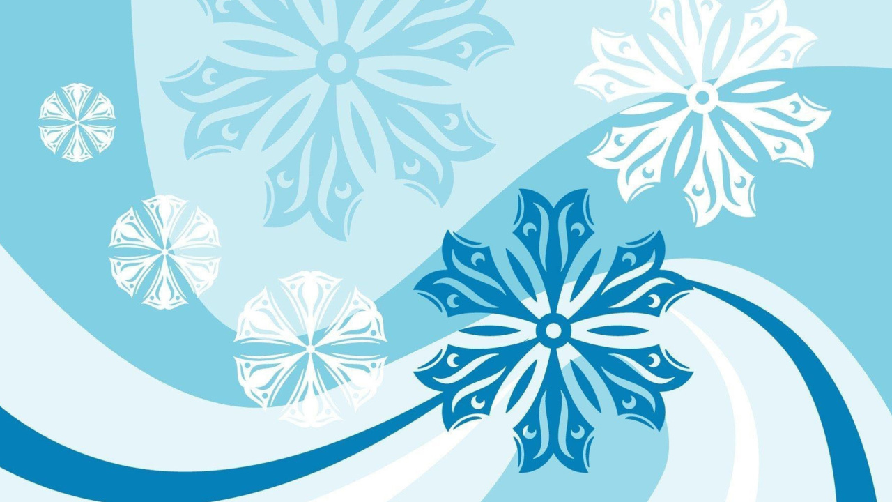 Fondo de pantalla Snowflakes Patterns 1280x720