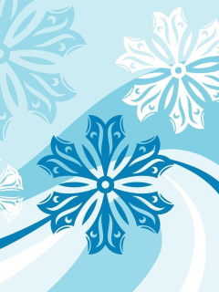 Das Snowflakes Patterns Wallpaper 240x320
