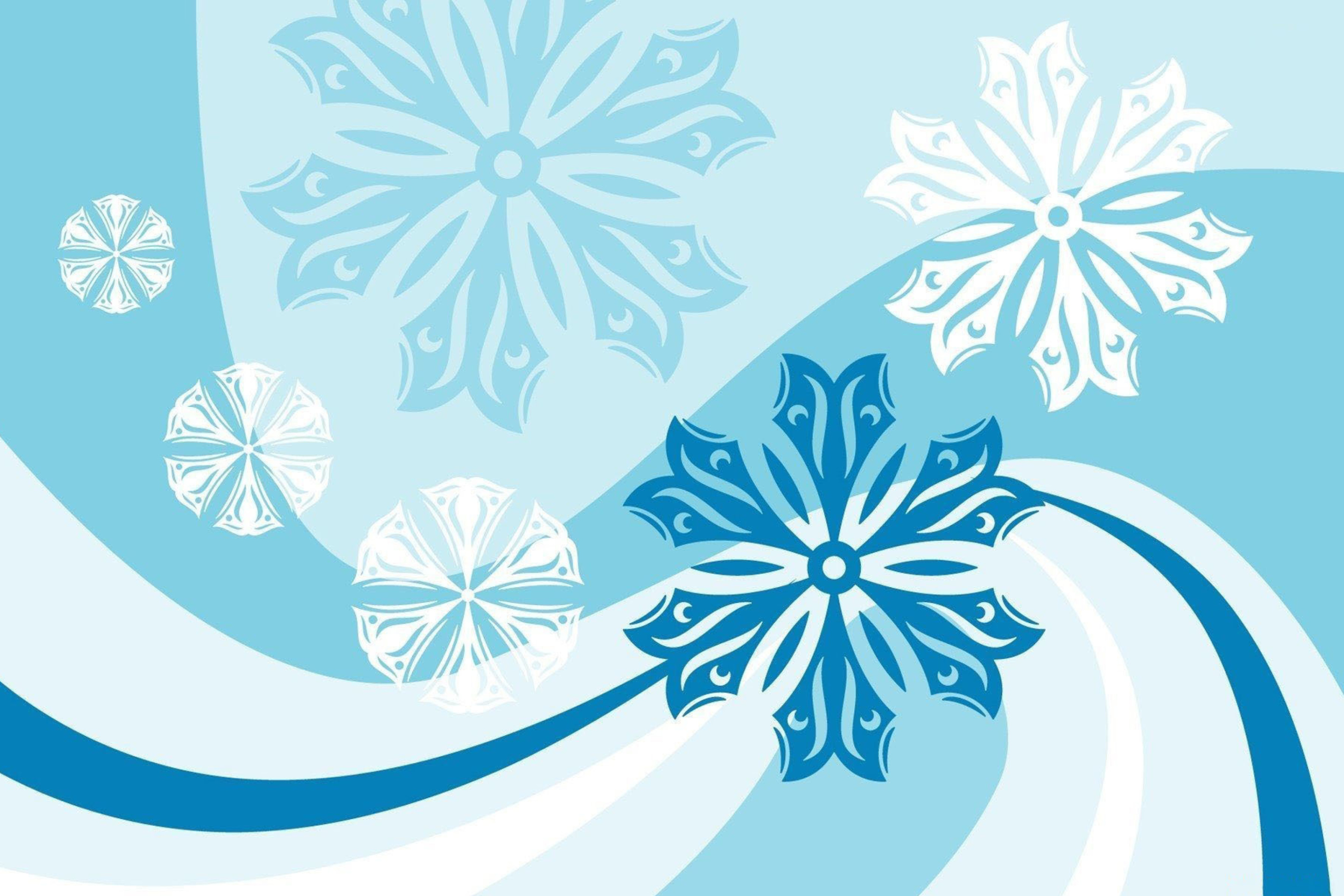 Das Snowflakes Patterns Wallpaper 2880x1920