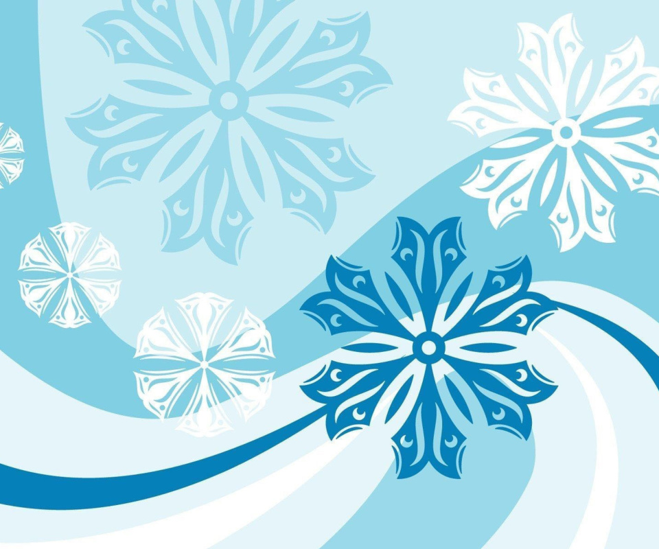 Fondo de pantalla Snowflakes Patterns 960x800