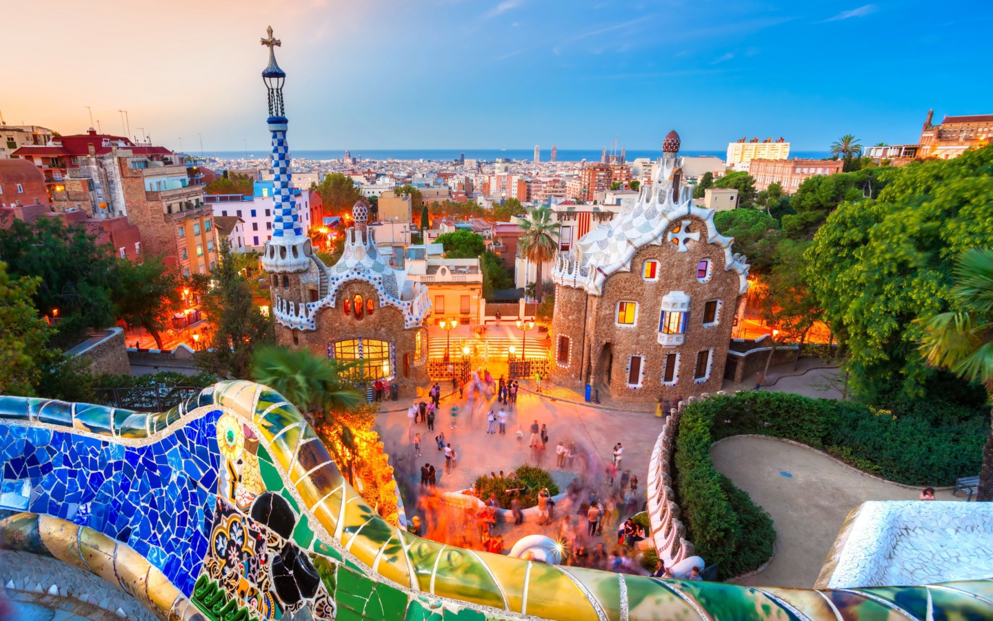 Обои Park Guell in Barcelona 1440x900
