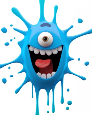 Funny Blue Monster - Obrázkek zdarma pro 480x800