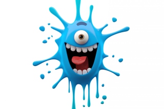 Free Funny Blue Monster Picture for Android, iPhone and iPad