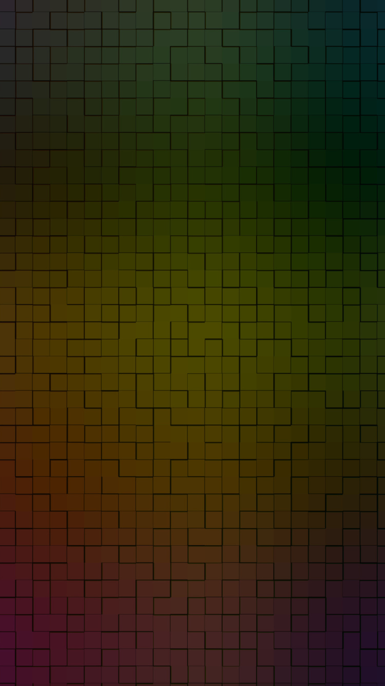Das Rainbow Tiles Wallpaper 750x1334