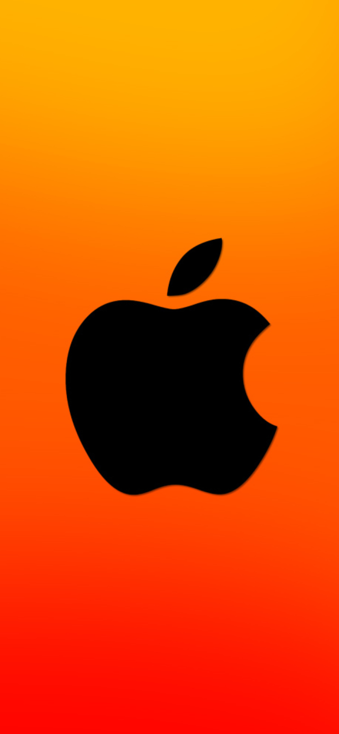 Apple Logo Orange wallpaper 1170x2532