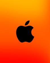 Fondo de pantalla Apple Logo Orange 176x220