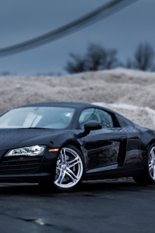 Fondo de pantalla Audi R8 Coupe Matteblack 320x480