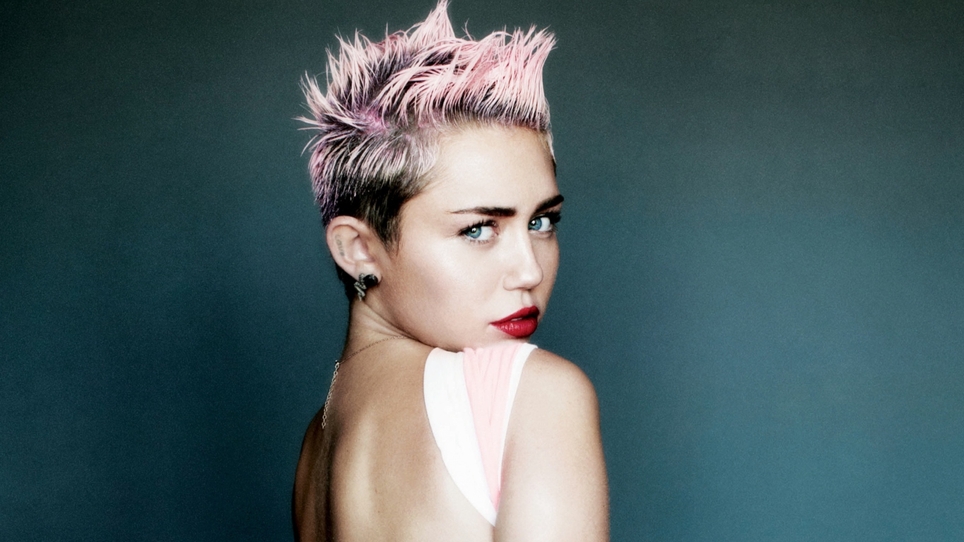 Miley Cyrus For V Magazine wallpaper 1366x768