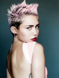 Miley Cyrus For V Magazine wallpaper 240x320