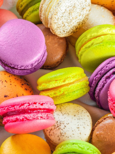 French Macaroon wallpaper 480x640