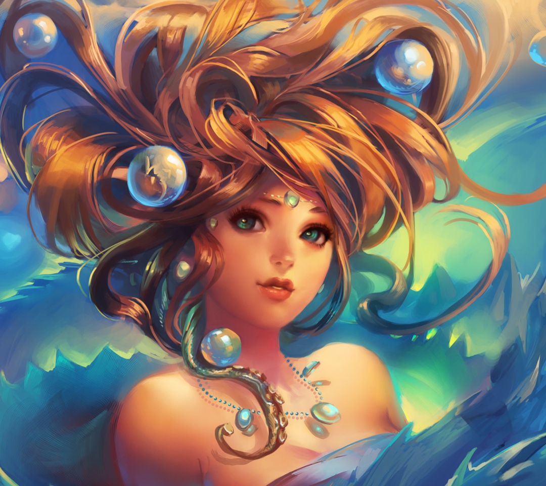 Das Girl Under Water Wallpaper 1080x960