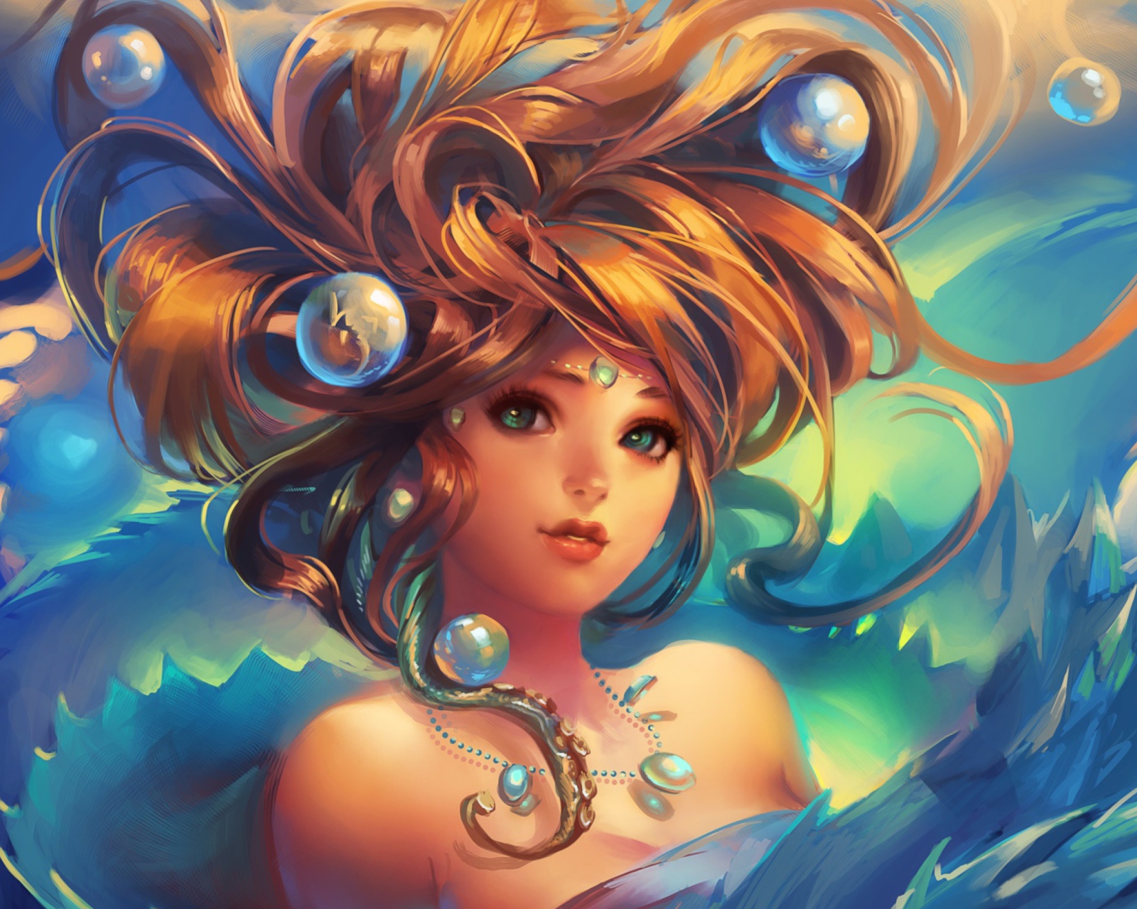 Das Girl Under Water Wallpaper 1600x1280