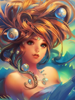 Das Girl Under Water Wallpaper 240x320