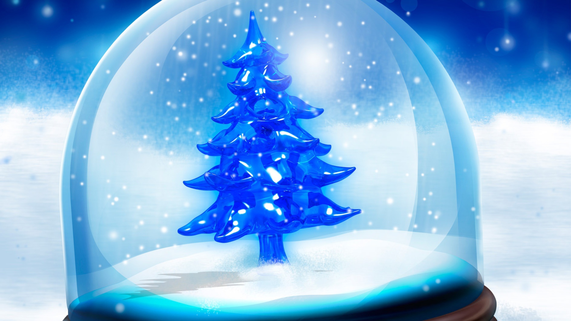 Fondo de pantalla Snowy Christmas Tree 1920x1080