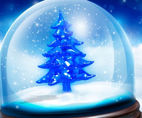 Обои Snowy Christmas Tree 480x400